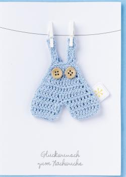 Baby welcome blau Karte Räder Design